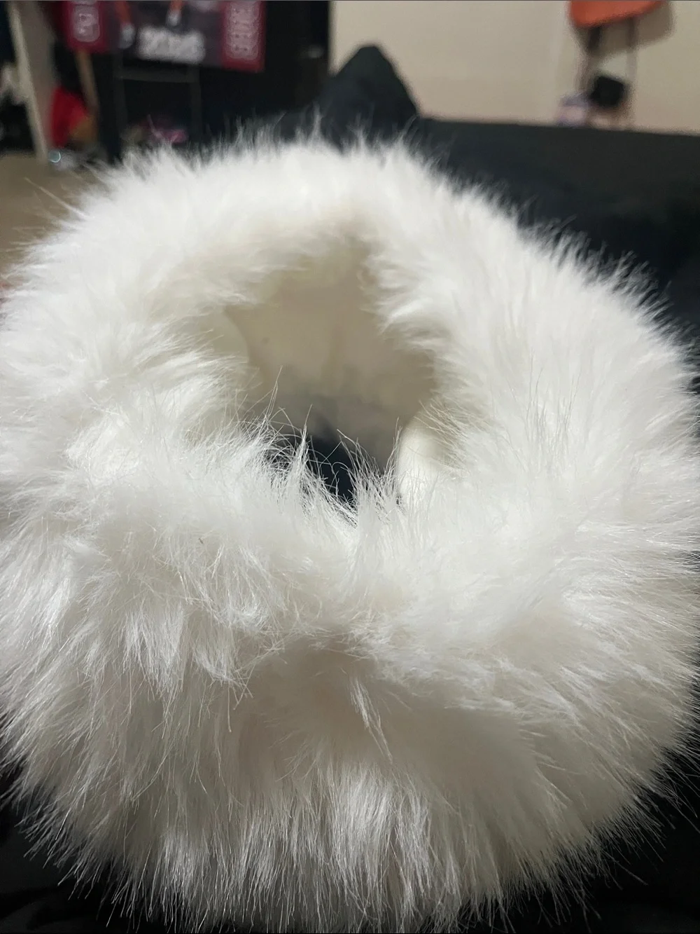White Fur Headband